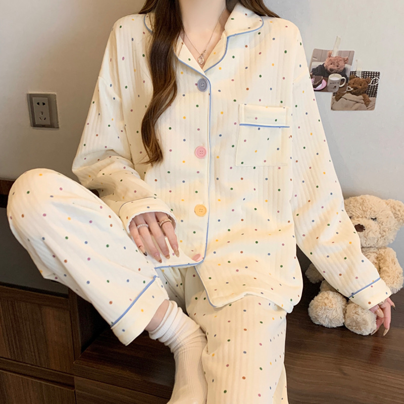 Winter Clothing Layers - Korean Style Ins Colorful Dot Air
