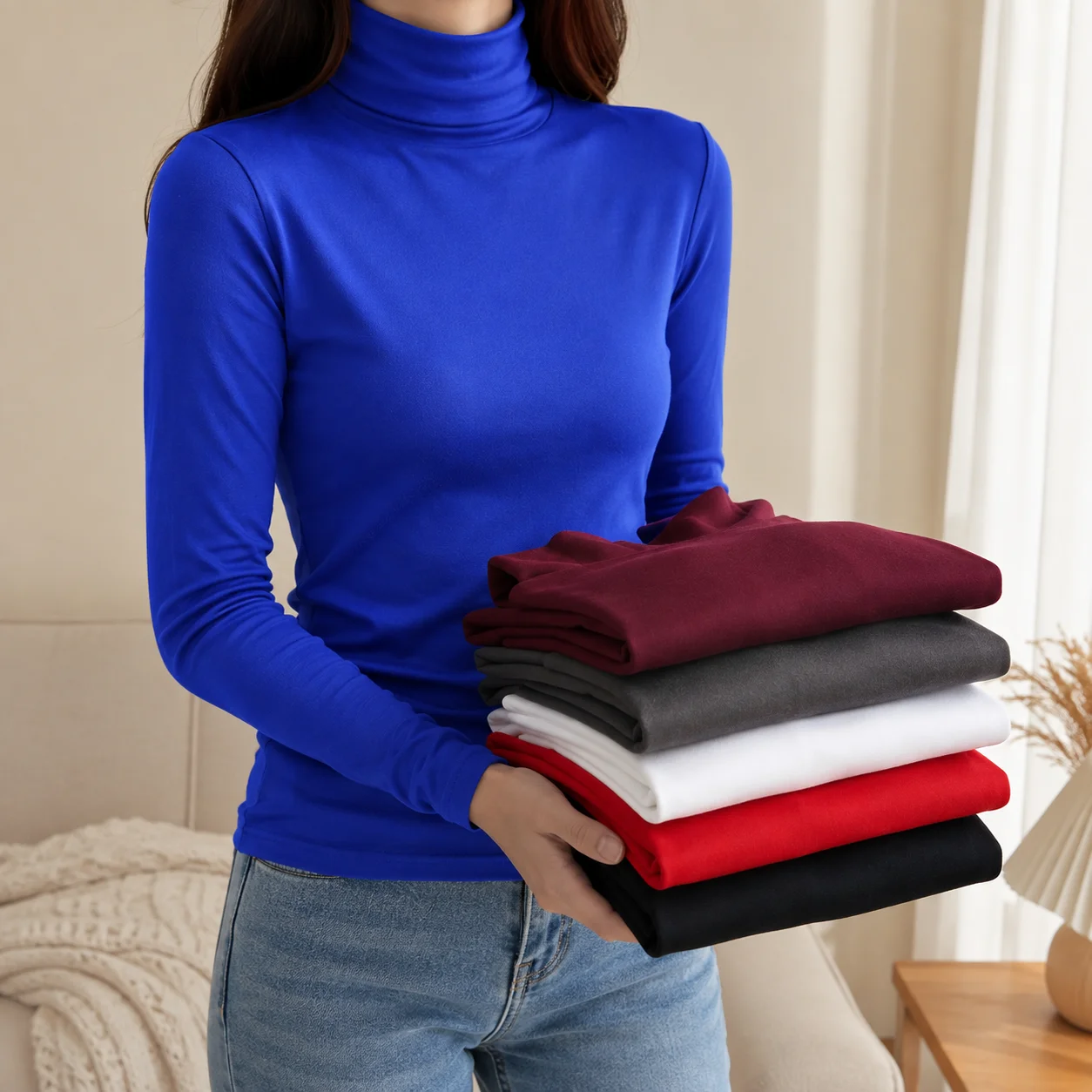 Winter Clothing Layers - 2026 Women's Thermal Turtleneck Shirt Autumn