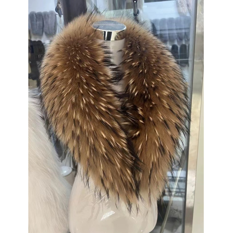 Winter Clothing Deals - Raccoon Fur Collar Female Winter Fur
