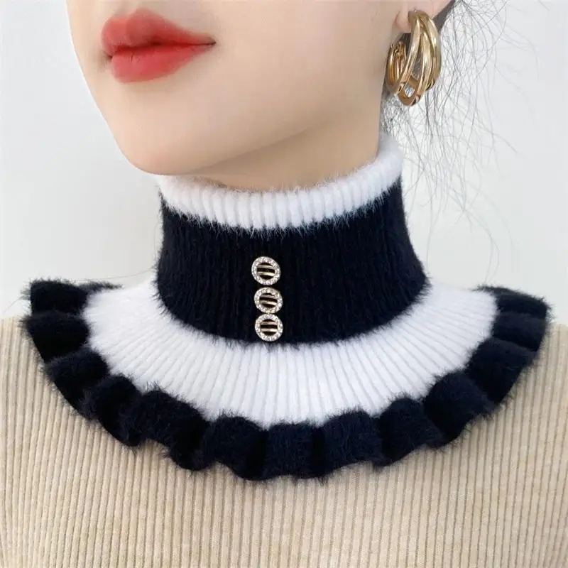 Winter Clothing Accessories - 2025 New Knitted Stripe Lapel Collar