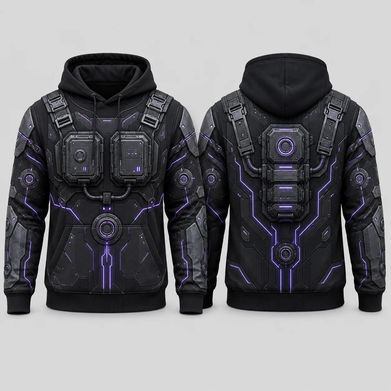 Men's Hooded Futuristic Cyber  - Winter Clothing Game 评论和价格