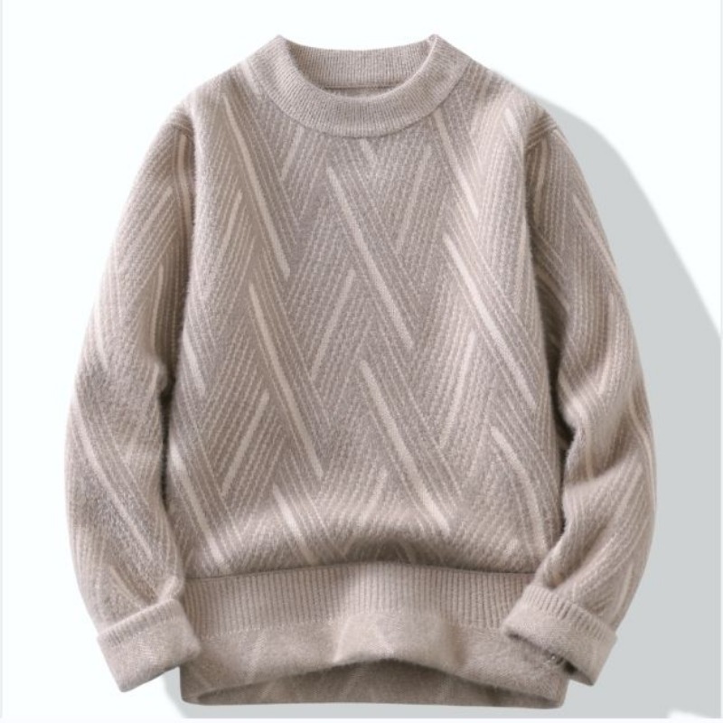 Autumn Winter Crew Neck Stripe - Winter Clothing Men Style 评论和价格