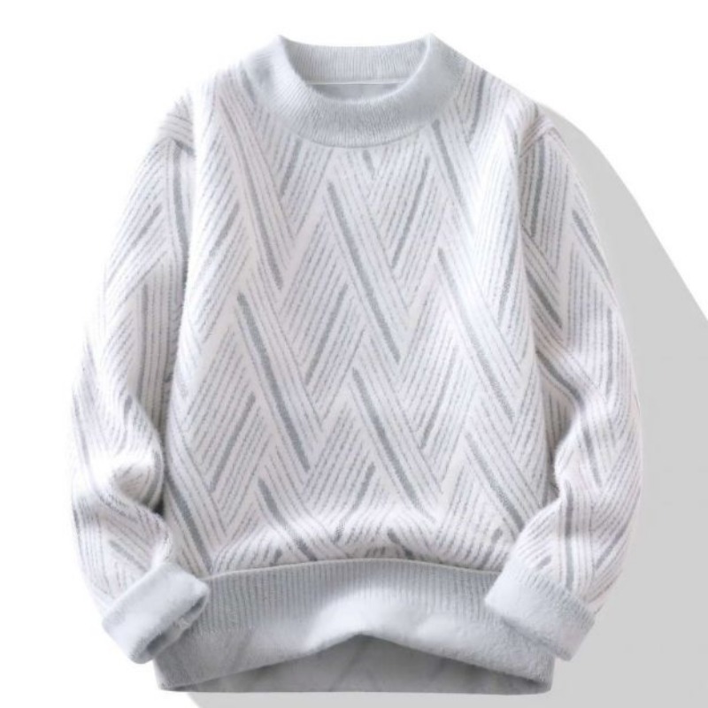 Autumn Winter Crew Neck Stripe - Winter Clothing Men Style 评论和价格
