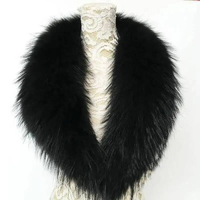 Natural Raccoon Fur Collar Rea - Winter Clothing Deals 评论和价格