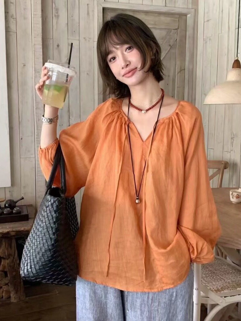 Korean Style Thin Long Sleeve  - Winter Sun Clothing 评论和价格