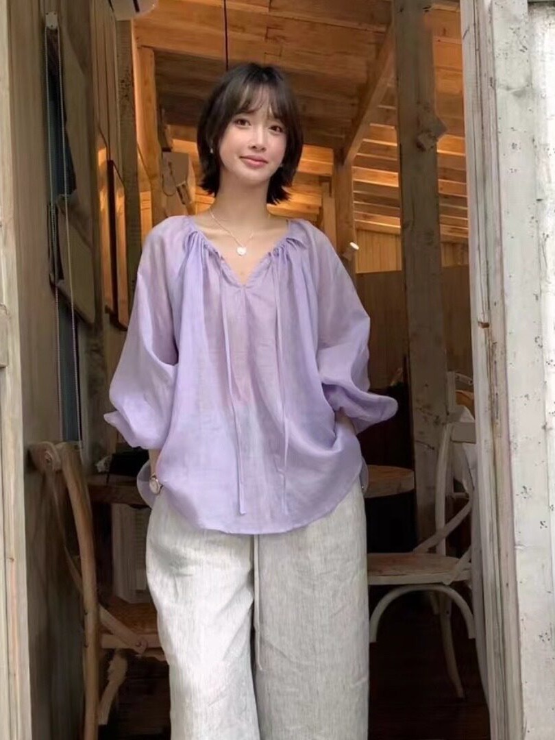 Korean Style Thin Long Sleeve  - Winter Sun Clothing 评论和价格