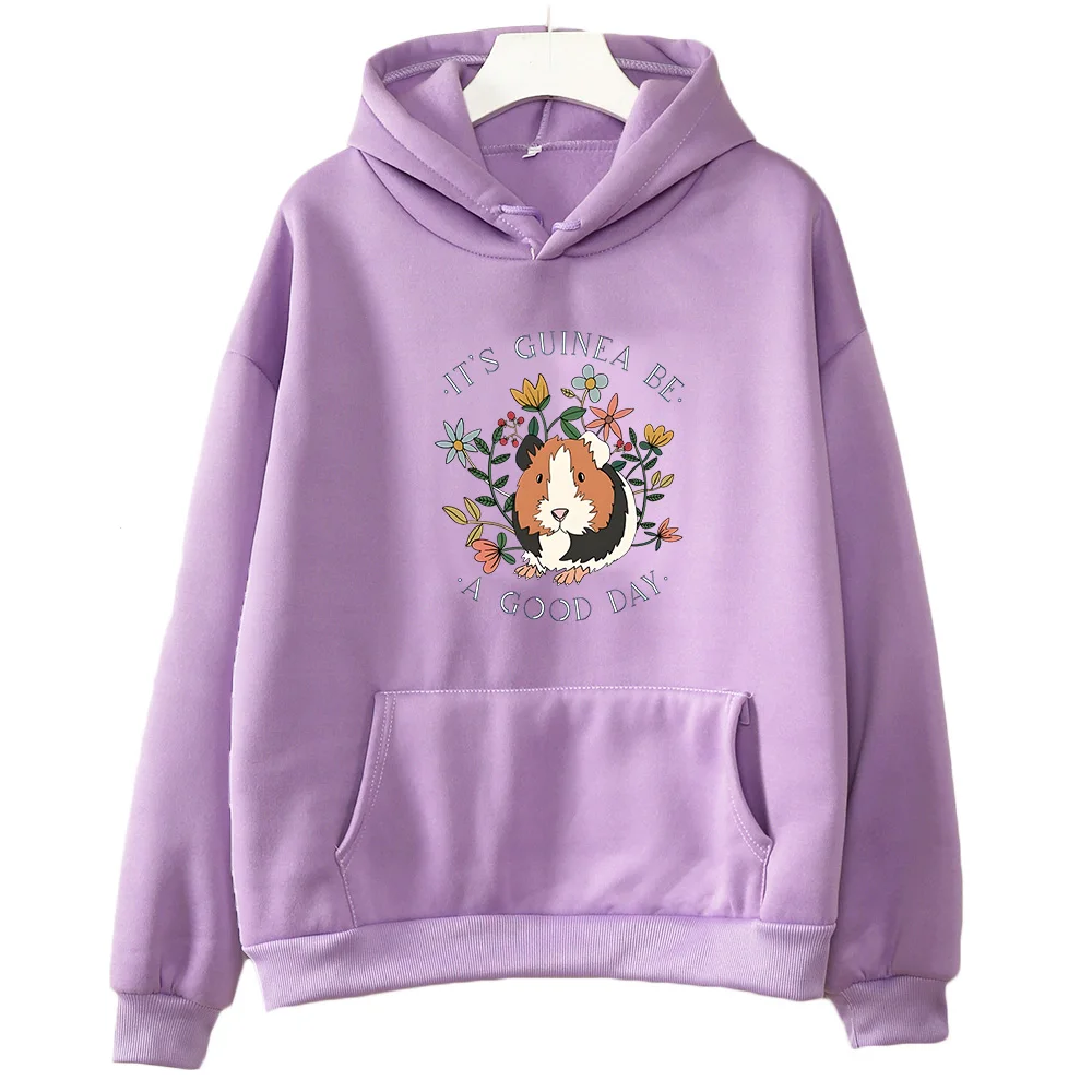 Cute Guinea Pig Graphic Hoodie - Winter Clothing Drawing 评论和价格