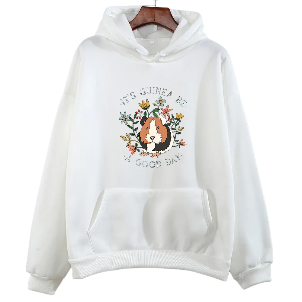 Cute Guinea Pig Graphic Hoodie - Winter Clothing Drawing 评论和价格