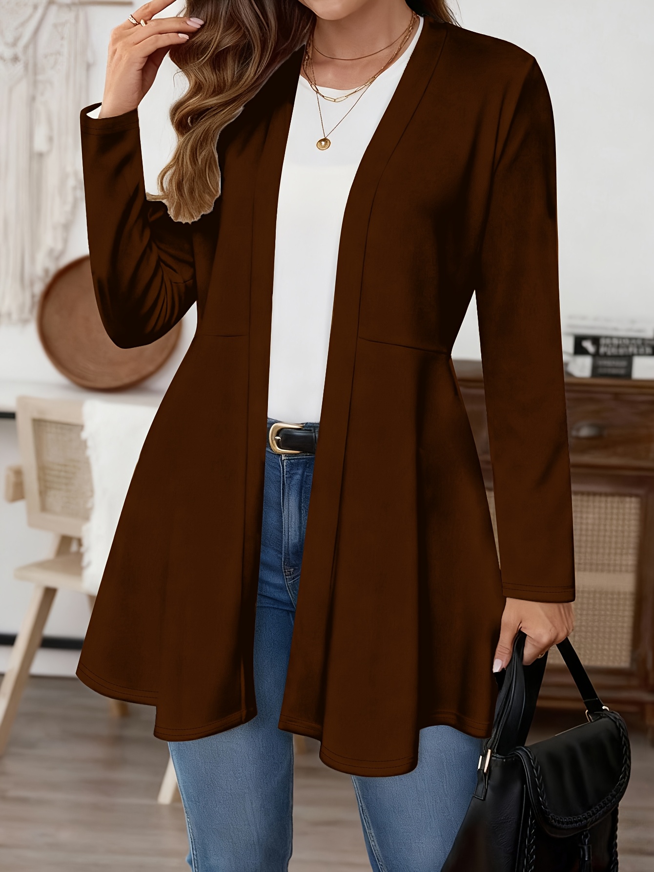 Plus Size Women Open Front Car - Winter Clothing Deals 评论和价格