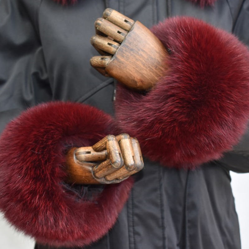 Fox Fur Cuffs For Women Whole  - Winter Clothing Deals 评论和价格