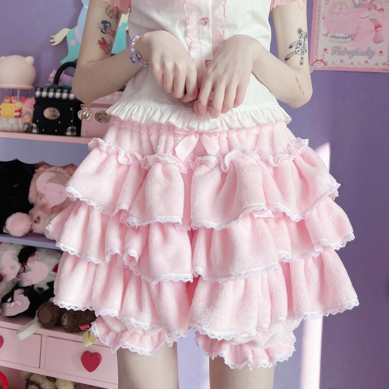 Pink Layered Ruffle Pumpkin Pa - Winter Clothing Layers 评论和价格