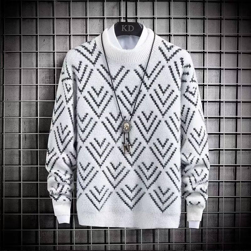 Autumn Winter Men's Sweater Pl - Winter Clothing Men Style 评论和价格