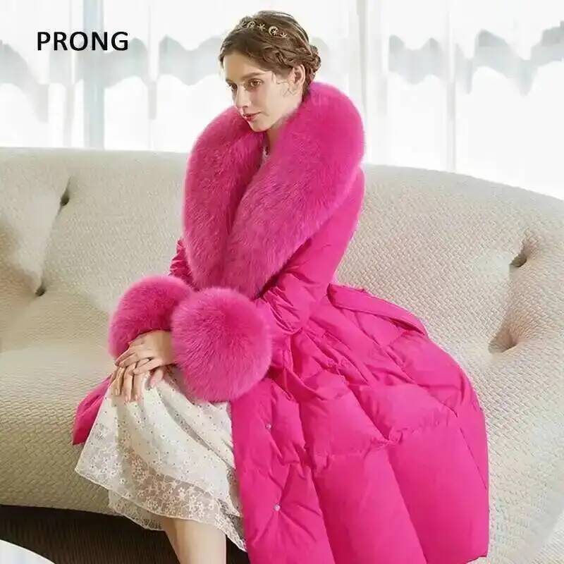 100% Real Fox Fur Collar Winte - Winter Clothing Deals 评论和价格