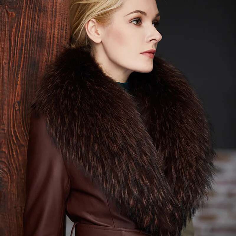 Raccoon Fur Collar Female Wint - Winter Clothing Deals 评论和价格
