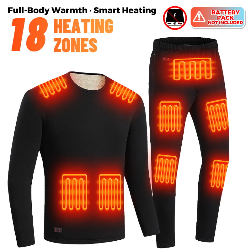 18 Zones Heated Underwear Set  - Winter Clothing Layers 评论和价格